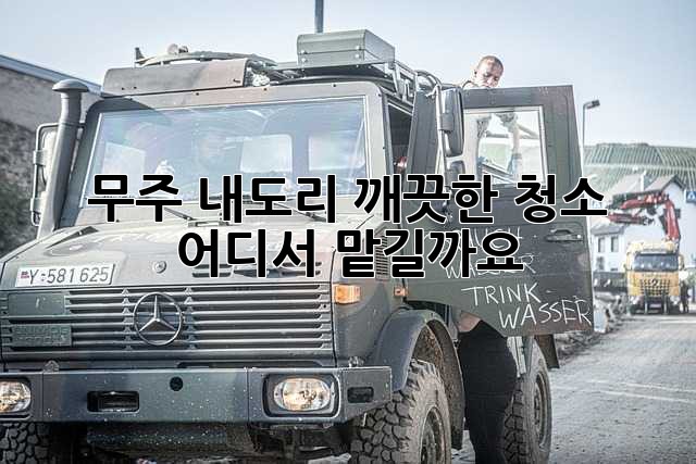 무주 내도리 깨끗한 청소, 어디서 맡길까요?