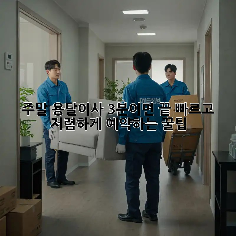 주말 용달이사? 3분이면 끝! 빠르고 저렴하게 예약하는 꿀팁