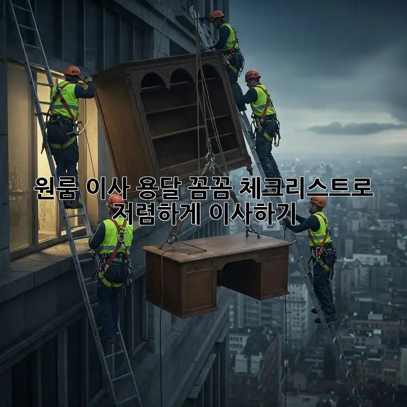 원룸 이사 용달, 꼼꼼 체크리스트로 저렴하게 이사하기!