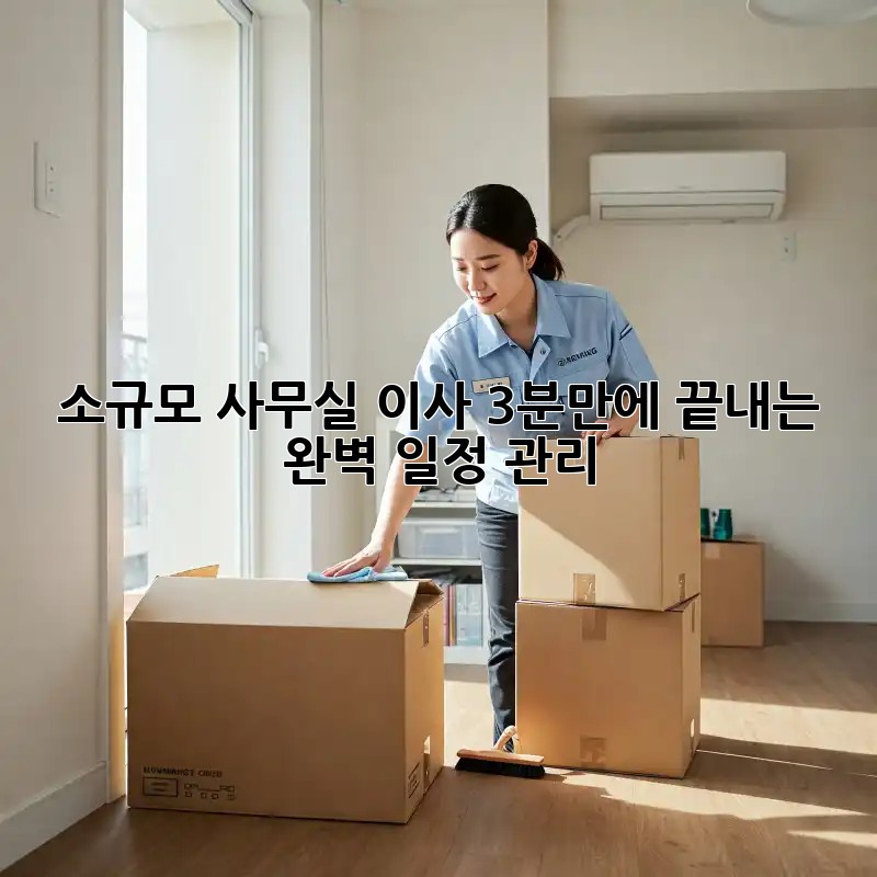 소규모 사무실 이사? 3분만에 끝내는 완벽 일정 관리!