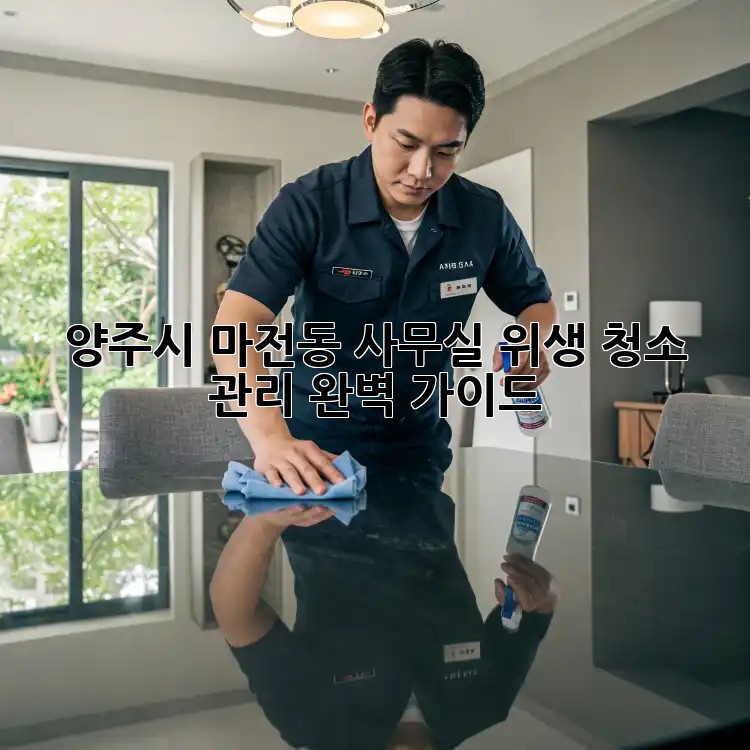 양주시 마전동 사무실 위생 청소 관리 완벽 가이드