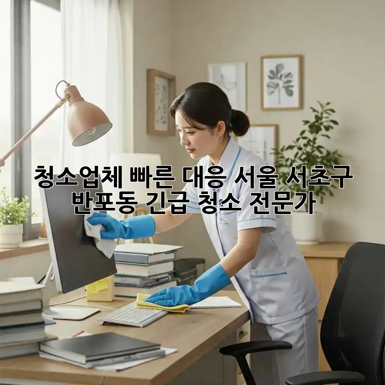 청소업체 빠른 대응: 서울 서초구 반포동 긴급 청소 전문가