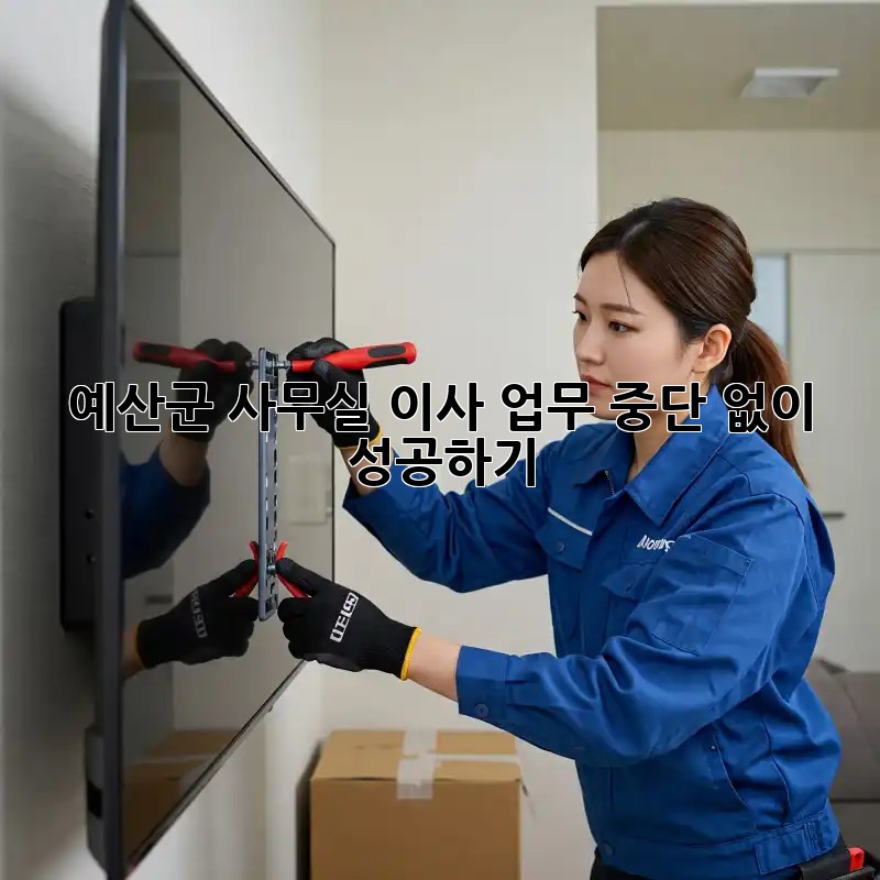 예산군 사무실 이사, 업무 중단 없이 성공하기!