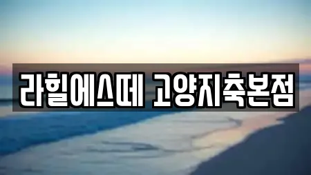 라힐에스떼 고양지축본점