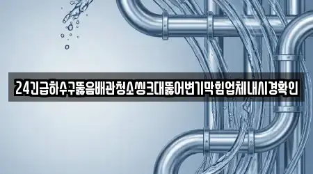 24긴급하수구뚫음배관청소씽크대뚫어변기막힘업체내시경확인
