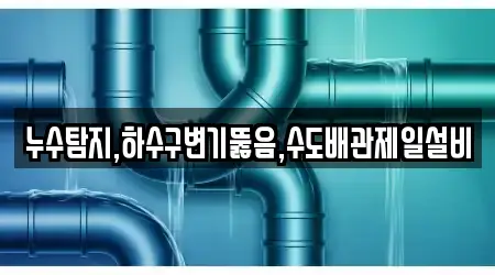 누수탐지,하수구변기뚫음,수도배관제일설비