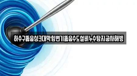 하수구뚫음싱크대막힘변기뚫음수도설비누수탐지공사해빙