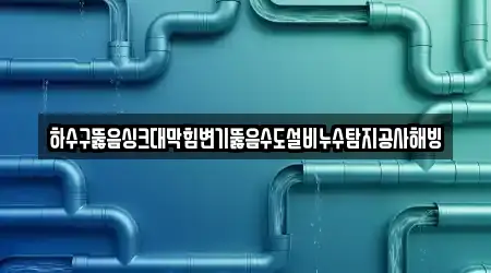 하수구뚫음싱크대막힘변기뚫음수도설비누수탐지공사해빙