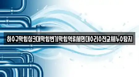 하수구막힘싱크대막힘변기막힘역류세면대수리수전교체누수탐지
