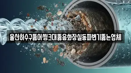 울산하수구뚫어씽크대뚫음화장실동파변기뚫는업체