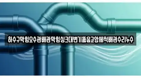 하수구막힘오수관배관막힘싱크대변기뚫음고압세척배관수리누수