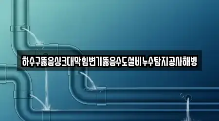 하수구뚫음싱크대막힘변기뚫음수도설비누수탐지공사해빙