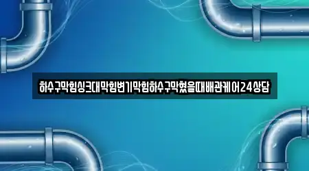 하수구막힘싱크대막힘변기막힘하수구막혔을때배관케어24상담