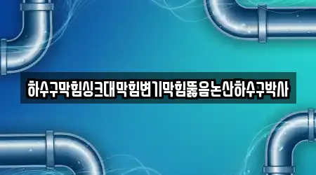 하수구막힘싱크대막힘변기막힘뚫음논산하수구박사