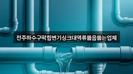 전주하수구막힘변기싱크대역류뚫음뚫는업체