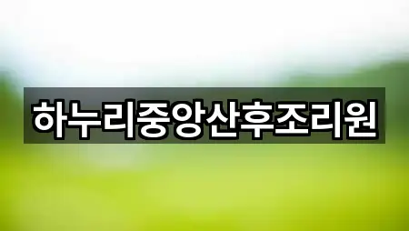 하누리중앙산후조리원