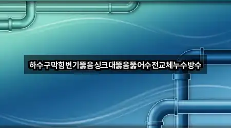하수구막힘변기뚫음싱크대뚫음뚫어수전교체누수방수