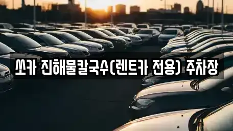 강원 삼척시 성내동 렌트카 전문 쏘카 진해물칼국수(렌트카 전용) 주차장
