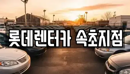 강원 속초시 노학동 렌트카 전문 롯데렌터카 속초지점