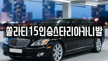 강원 횡성군 강림면 렌트카 전문 쏠라티15인승스타리아카니발