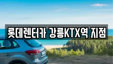 강원특별자치도 강릉시 임당동 렌트카 전문 롯데렌터카 강릉KTX역 지점
