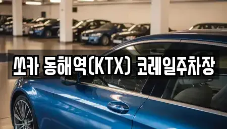 강원특별자치도 동해시 송정동 렌트카 전문 쏘카 동해역(KTX) 코레일주차장