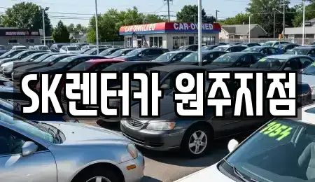 강원특별자치도 원주시 명륜동 장기렌트카 전문 SK렌터카 원주지점