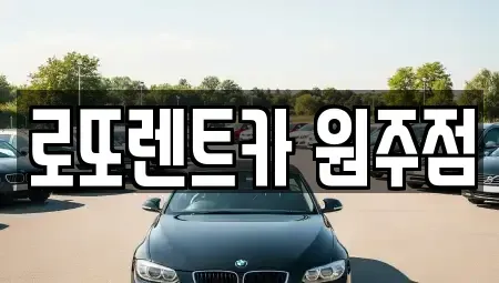 강원특별자치도 원주시 태장동 장기렌트카 전문 로또렌트카 원주점