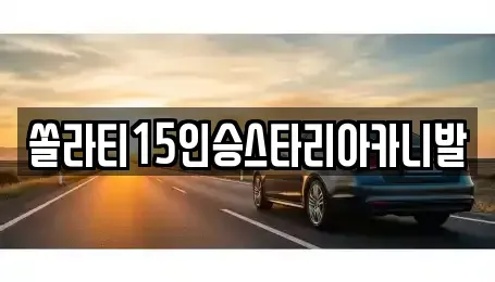 강원특별자치도 원주시 행구동 렌트카 전문 쏠라티15인승스타리아카니발
