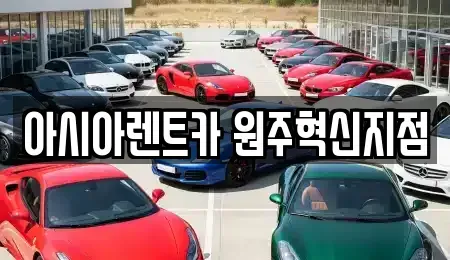 강원특별자치도 원주시 행구동 장기렌트카 전문 아시아렌트카 원주혁신지점
