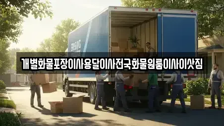 개별화물포장이사용달이사전국화물원룸이사이삿짐
