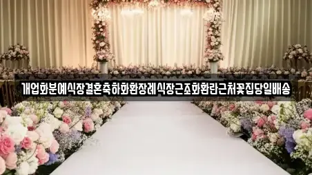 개업화분예식장결혼축하화환장례식장근조화환란근처꽃집당일배송