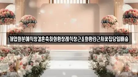 개업화분예식장결혼축하화환장례식장근조화환란근처꽃집당일배송