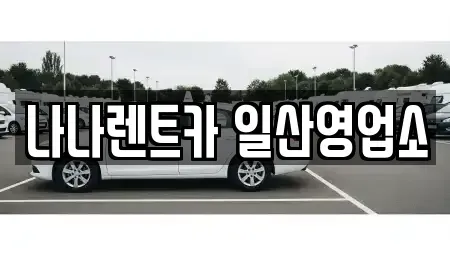 경기 고양시 일산동구 마두동 렌트카 전문 나나렌트카 일산영업소