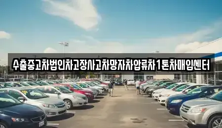 경기 광주시 쌍령동 중고차매입 전문 수출중고차법인차고장사고차망자차압류차1톤차매입센터
