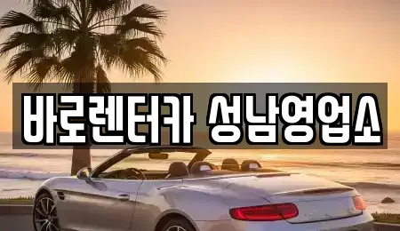 경기 성남시 수정구 산성동 렌트카 전문 바로렌터카 성남영업소