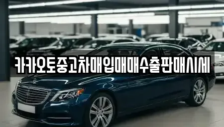 경기 성남시 수정구 중고차매입 전문 카카오토중고차매입매매수출판매시세