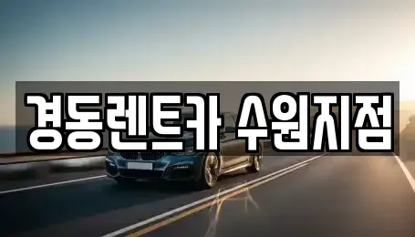 경기 수원시 장안구 하광교동 단기렌트카 전문 경동렌트카 수원지점