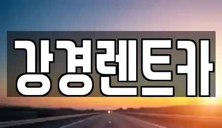 경기 안산시 단원구 선부동 렌트카 전문 강경렌트카