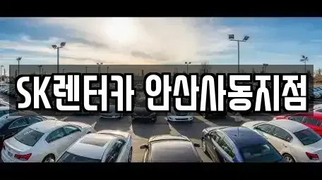경기 안산시 상록구 사동 렌트카 전문 SK렌터카 안산사동지점