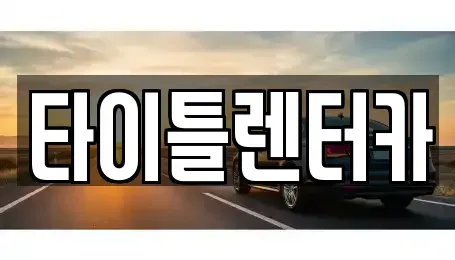경기 용인시 수지구 죽전동 단기렌트카 전문 타이틀렌터카