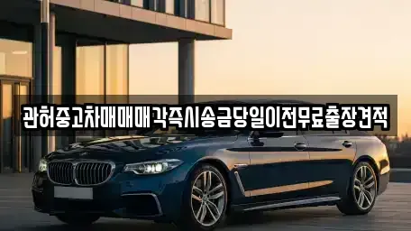 경기 이천시 대포동 중고차매매 전문 관허중고차매매매각즉시송금당일이전무료출장견적