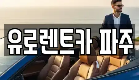 경기 파주시 아동동 렌트카 전문 유로렌트카 파주