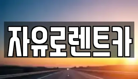 경기 파주시 아동동 렌트카 전문 자유로렌트카