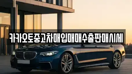 경기 파주시 중고차매입 전문 카카오토중고차매입매매수출판매시세