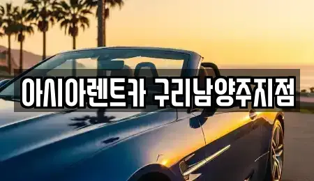 경기도 남양주시 도농동 장기렌트카 전문 아시아렌트카 구리남양주지점