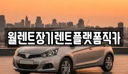 경기도 부천시 소사구 장기렌트카 전문 월렌트장기렌트플랫폼직카