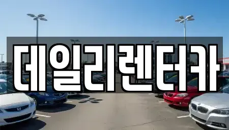 경기도 성남시 단기렌트카 전문 데일리렌터카