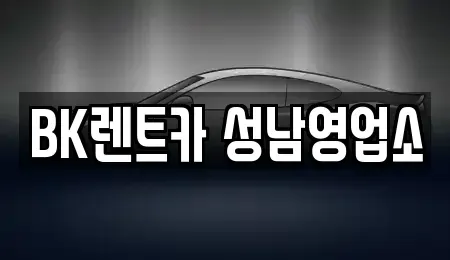 경기도 성남시 수정구 사송동 장기렌트카 전문 BK렌트카 성남영업소