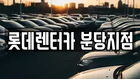 경기도 성남시 중원구 도촌동 단기렌트카 전문 롯데렌터카 분당지점